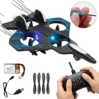 Drone Avion RC Chasseur Furtif – Lumières LED & Manette Pro | Le Cadeau Parfait !