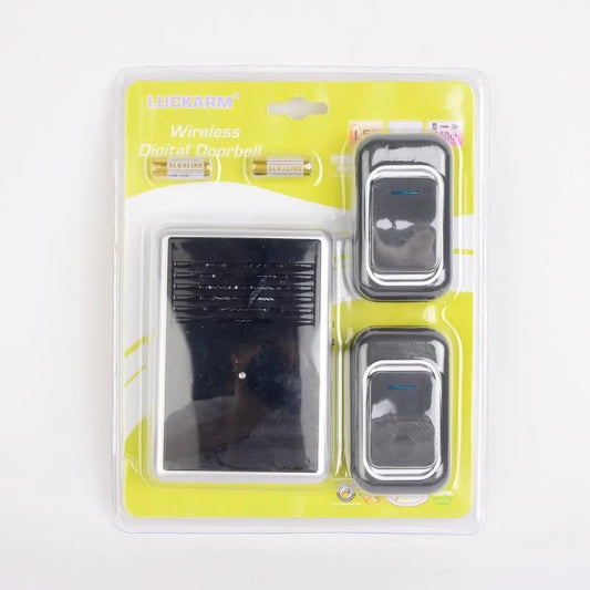 🔔 Sonnette Sans Fil Numérique LuckyOwl – 2 Boutons Inclus | Installation Facile & Son Clair !