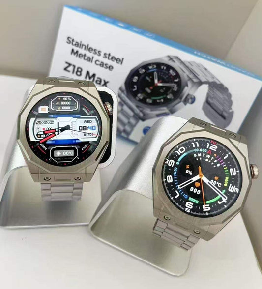 Smartwatch Z18 Max – Écran AMOLED 1.52" | Boîtier Acier Inoxydable & Charge Sans Fil